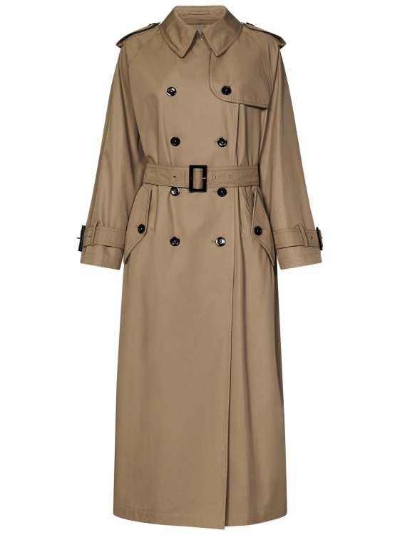 Shop Herno Double-breasted Trench Coat In Neutrals