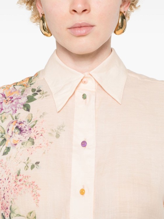 Shop Zimmermann Halliday Floral-print Shirt In Multicolor