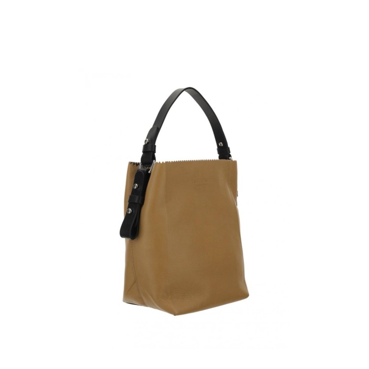 Shop Dsquared2 Beige Leather Handbag In Brown