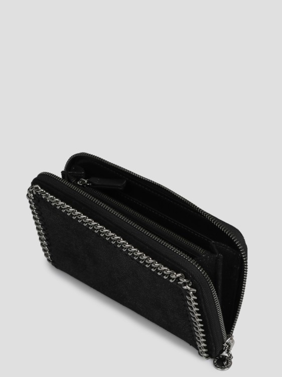 Shop Stella Mccartney Falabella Zip Continental Wallet In Black