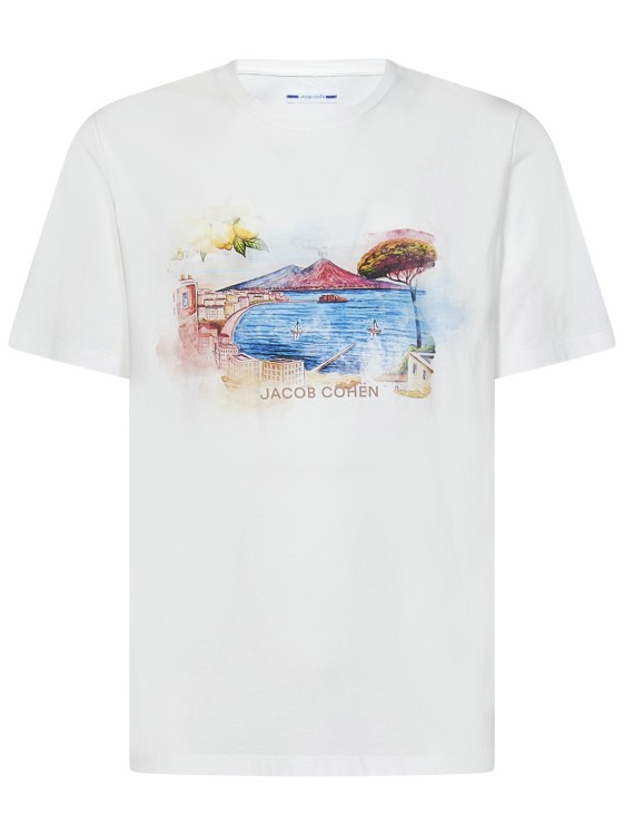 Shop Jacob Cohen White Cotton Jersey T-shirt