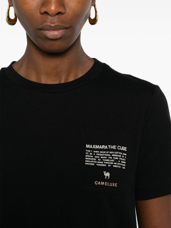 Shop Max Mara Black Cotton T-shirt
