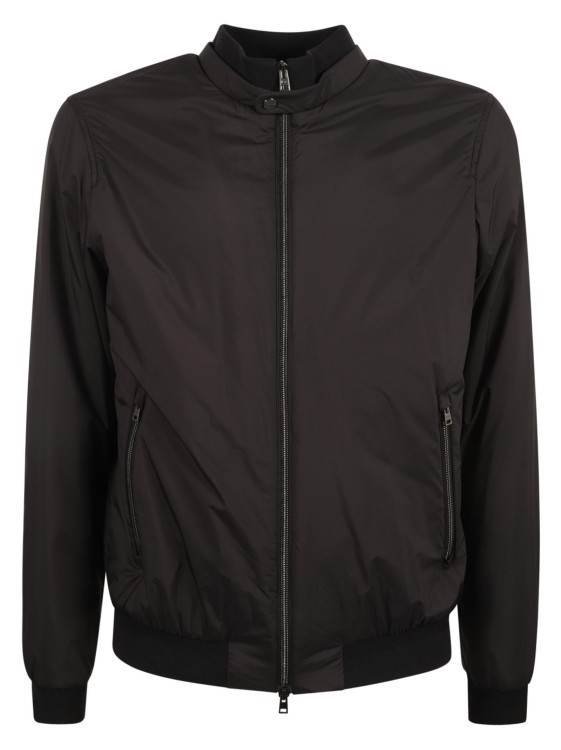 Shop Herno Black Zipped Jacket