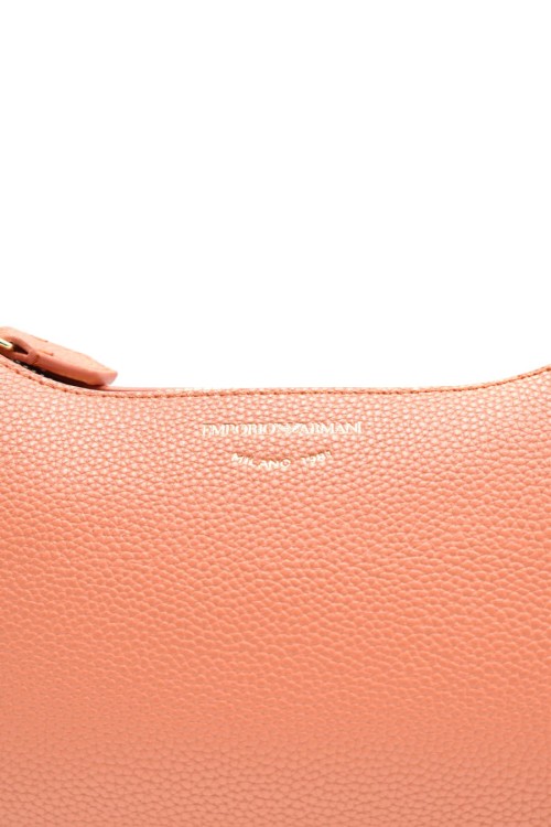 Shop Emporio Armani Leather Shoulder Bag In Orange