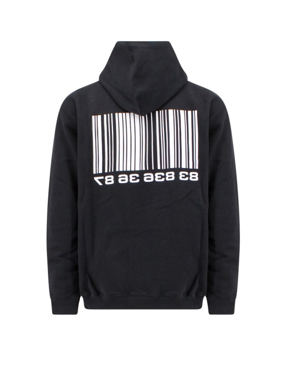 Shop Vtmnts Cotton Sweatshirt With Frontal Barcode In Black