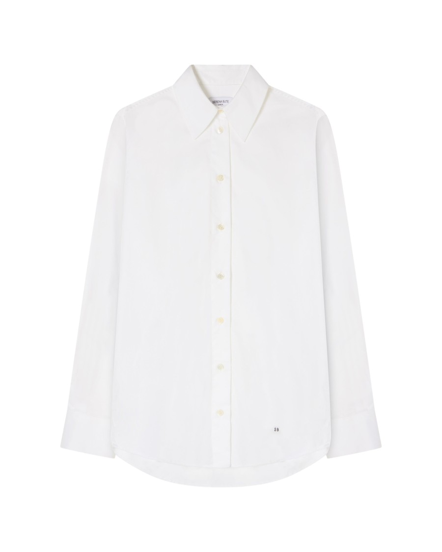 Shop Serena Bute Cotton Classic Shirt - White