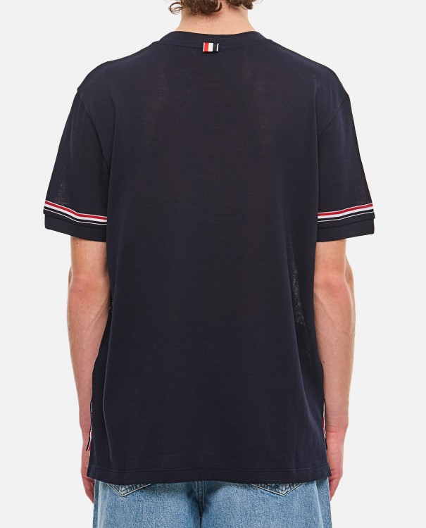 Thom Browne Polo Shirt With Lapel Short Sleeve In Black