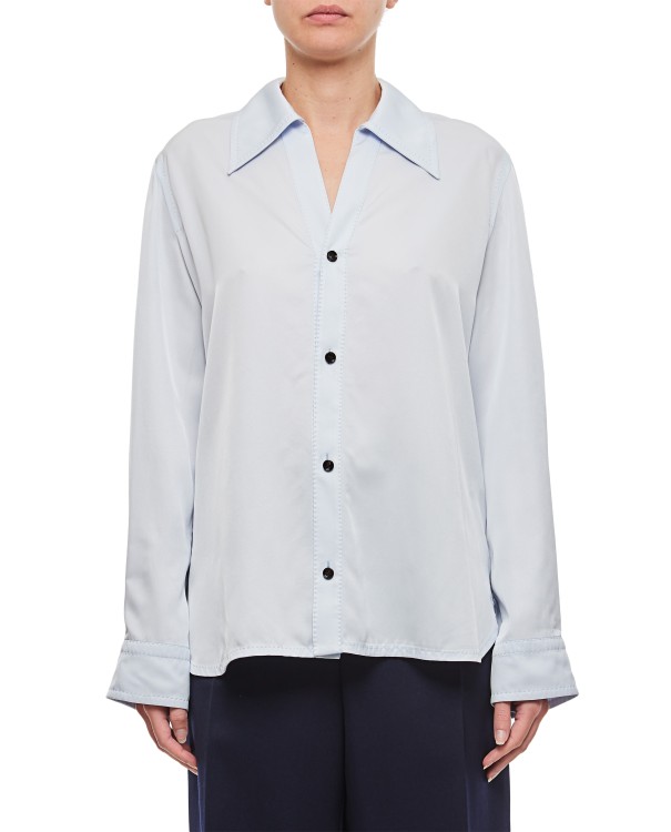 Shop Bottega Veneta Long Sleeve Shirt In White