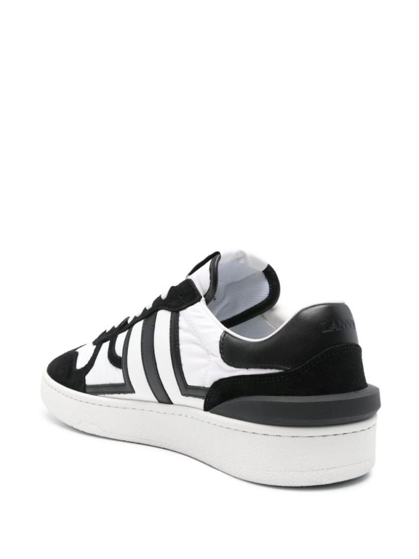 Shop Lanvin Black/white Sneaker With Logo