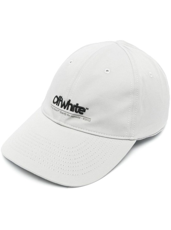 Shop Off-white Baseball Cap With Embroidered Logo In White Cotton