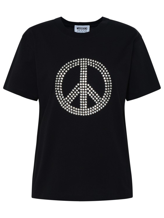 Moschino Jeans Woman T-shirt Black Size L Cotton In Black