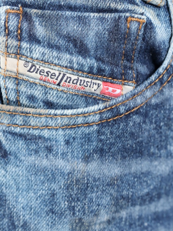 Shop Diesel Cotton Jeans With Frontal Oval-d Logo In Blue