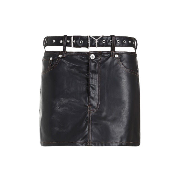 Shop Y/project Belt Black Polyester Mini Skirt