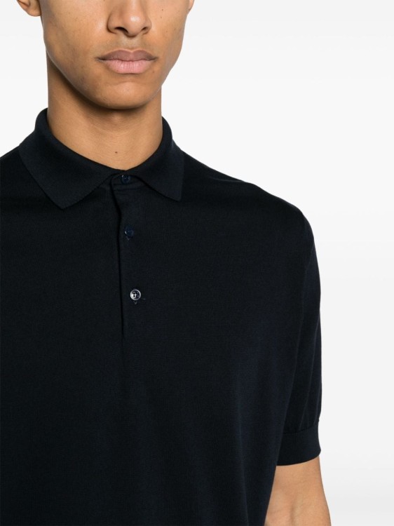 Shop Lardini Short-sleeved Polo Shirt In Black