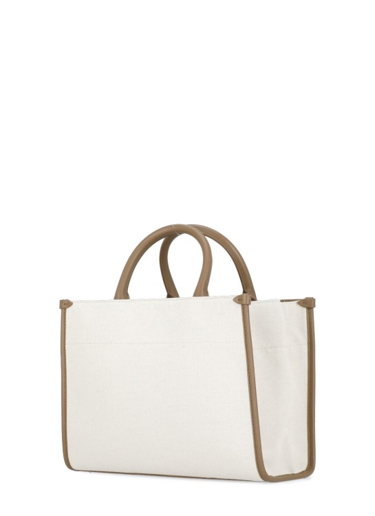 Shop Lanvin Cotton And Linen Shopping Bag In White