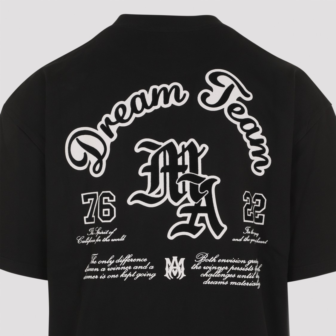 Shop Amiri Black Cotton Dream Team Oversized Tee