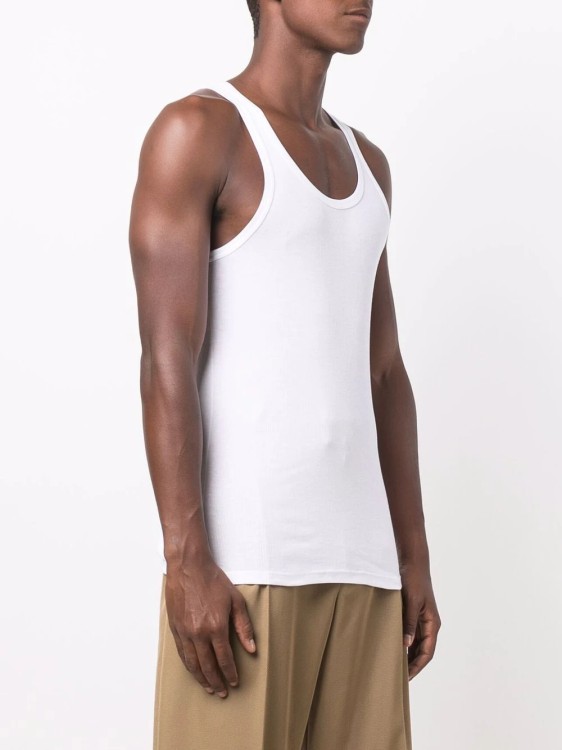 Shop Tom Ford White Tank Top In Red