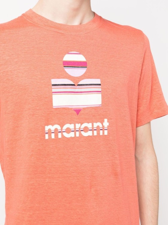 Shop Marant Karman Logo Corai T-shirt In Orange