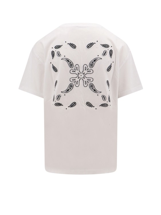 Shop Off-white Organic Cotton T-shirt With Frontal Logo In White