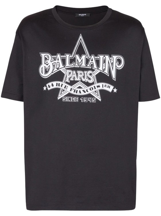 Shop Balmain Black Star T-shirt