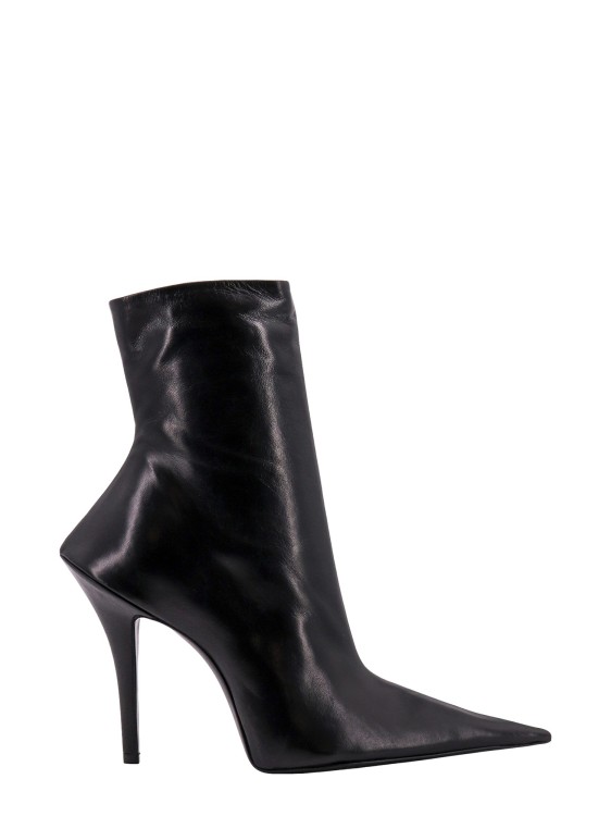 Shop Balenciaga Leather Ankle Boots In Black