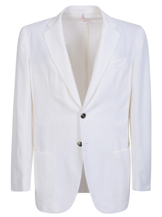 Shop Dell'oglio Cotton-blend White Suit
