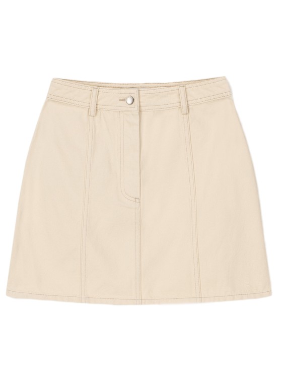 Shop Aeron Rudens - Mini Skirt In Neutrals