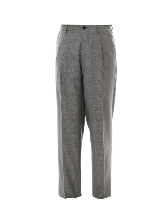 Etro Grey Wool Trousers In Gray