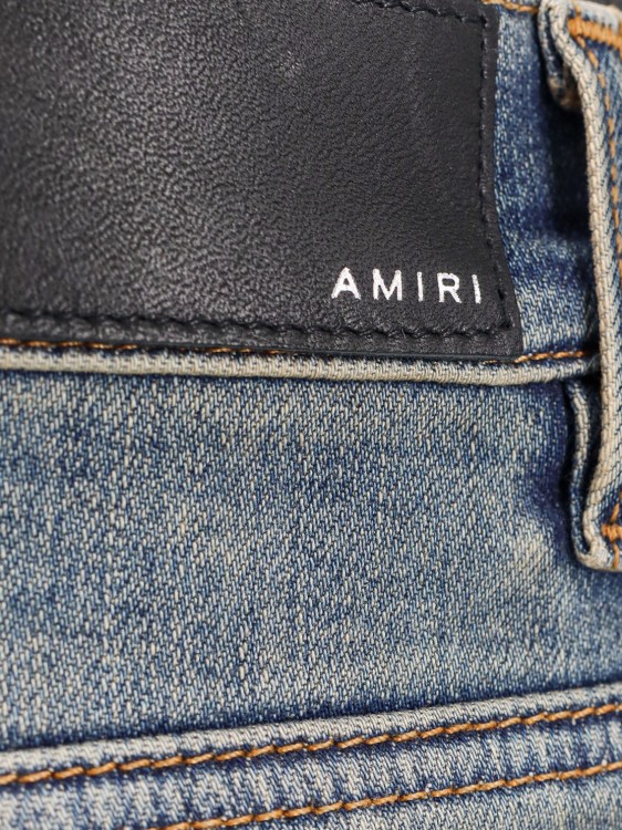 Shop Amiri Skinny Jeans With Destroyed Effect In Blue