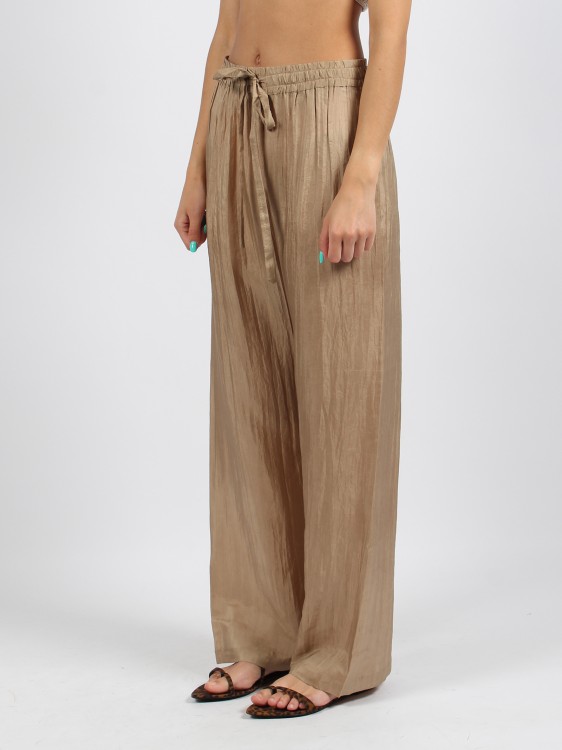 Shop The Rose Ibiza Silk Trousers In Brown