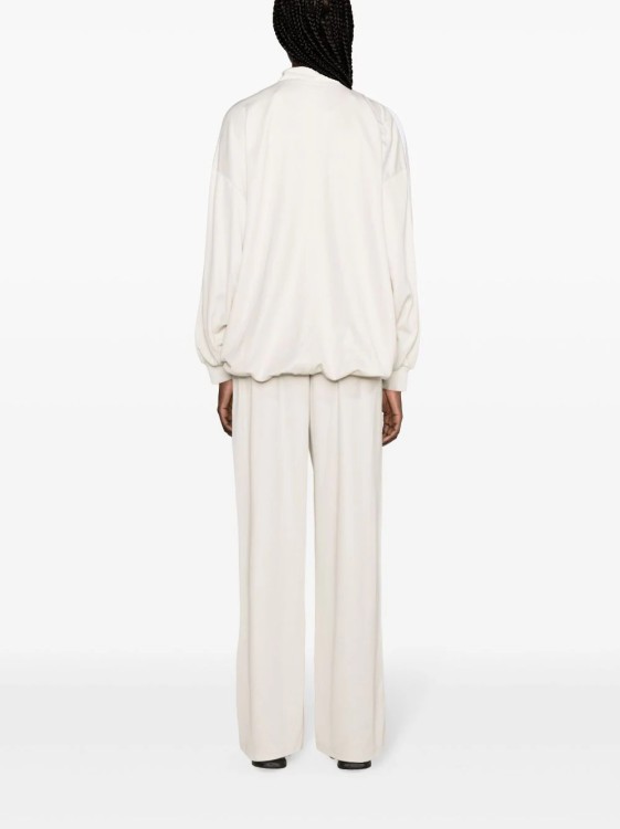 Shop Isabel Marant Rejane Beige Zip-up Blouse In White
