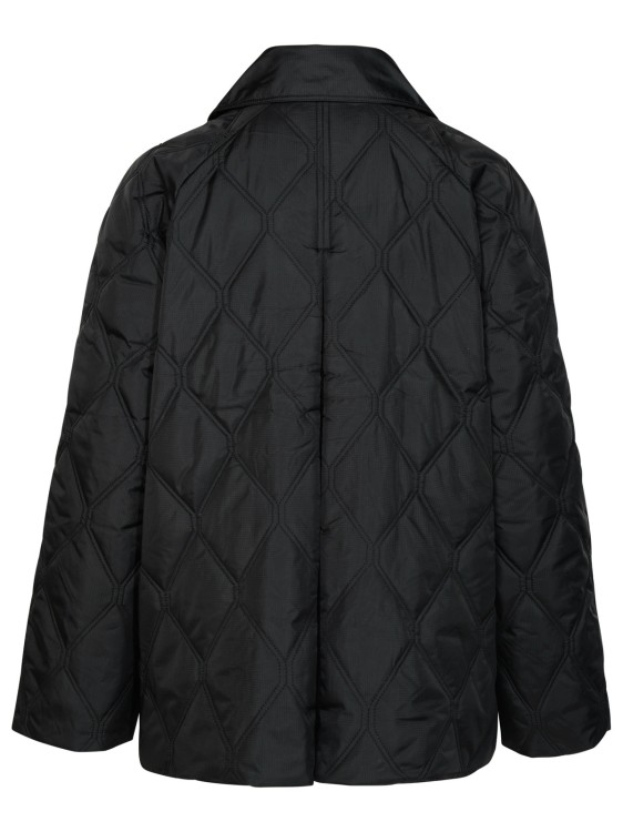 Shop Ganni Ripstop' Black Nylon Jacket