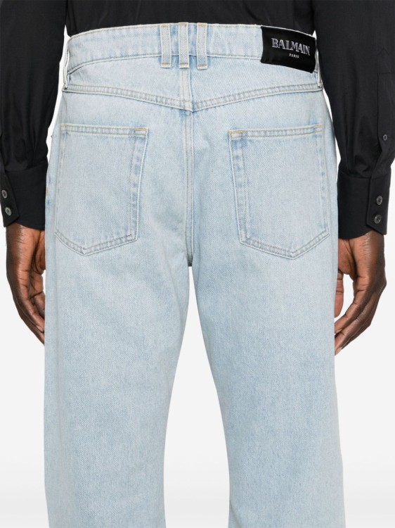 Balmain Mid-rise Straight Jeans In Blue