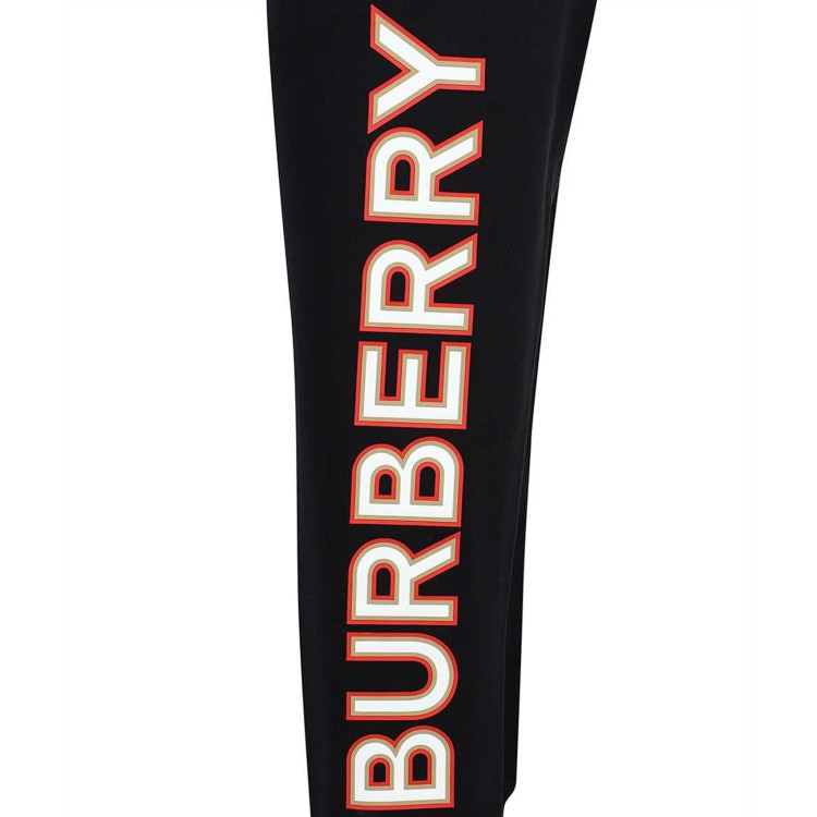 Shop Burberry Cotton Logo Sweatpants In Black