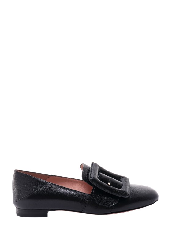 Bally Janelle Buckled Leather Loafers In Black