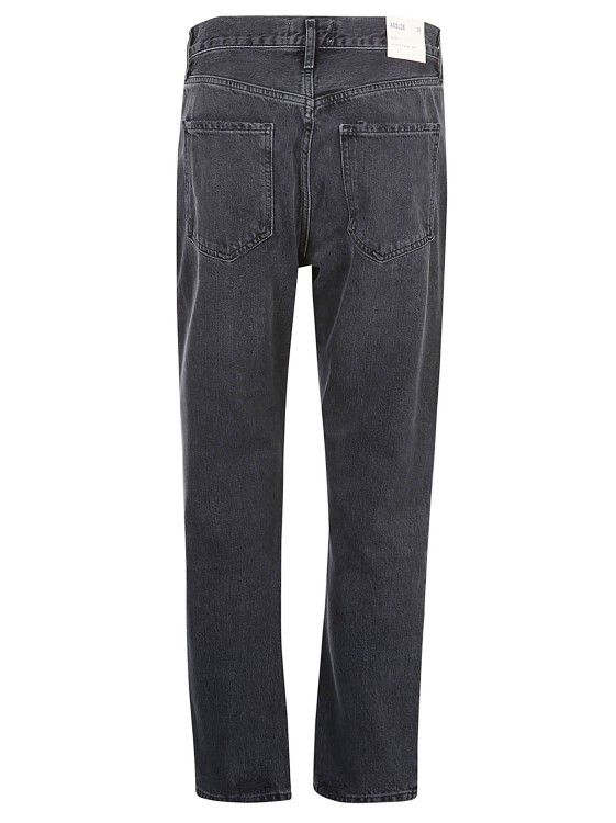 Shop Agolde Tapered-leg Cropped Jeans In Black