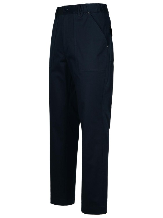 Moncler Navy Cotton Trousers In Blue