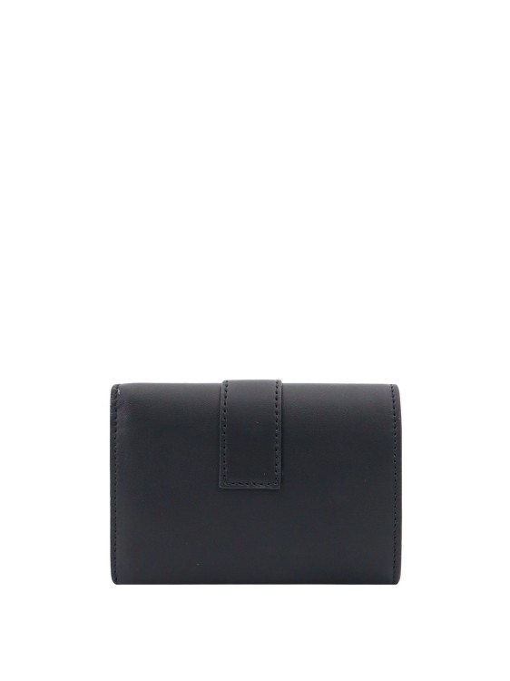Shop Ferragamo Leather Wallet With Gancini Metal Detail In Black