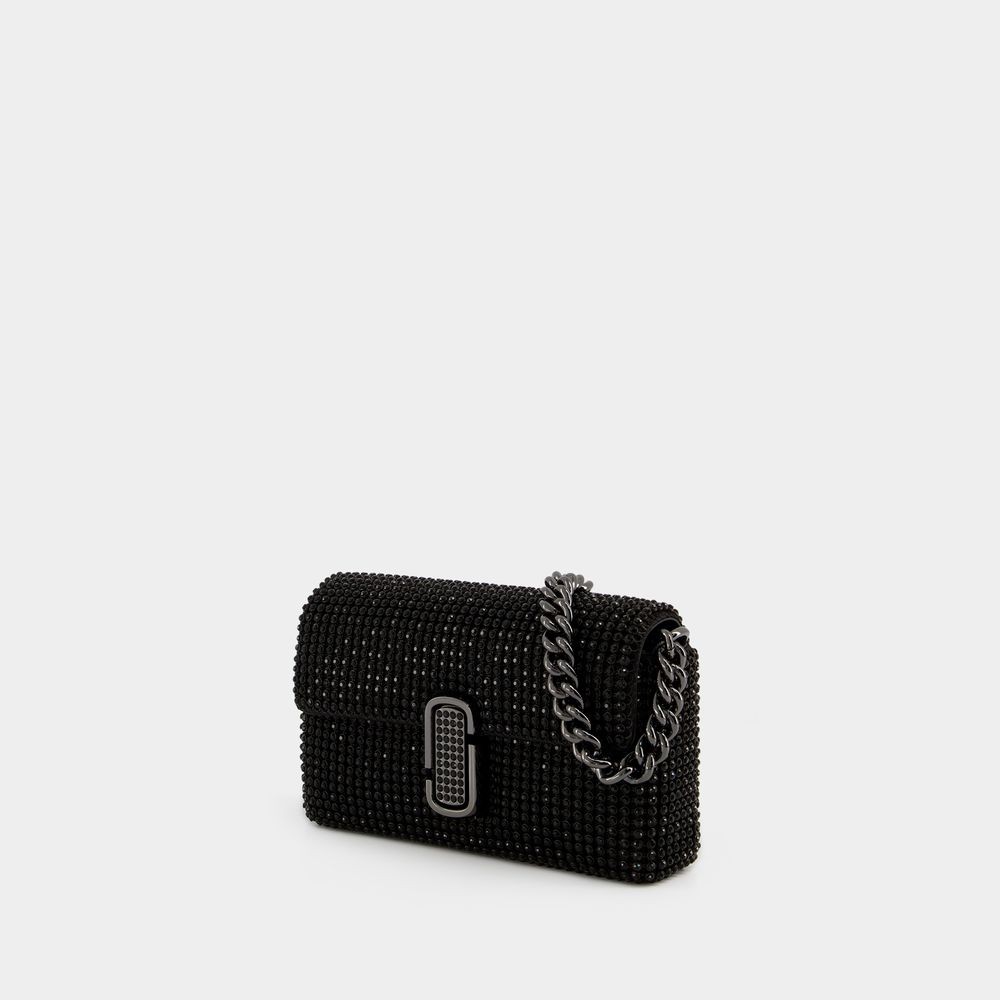 Marc Jacobs The Mini J Marc Shoulder Bag In Black