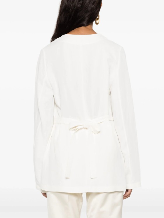 Shop Fabiana Filippi White Wrap Jacket