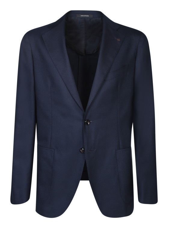 Shop Tagliatore Single-breasted Cashmere Jacket In Blue