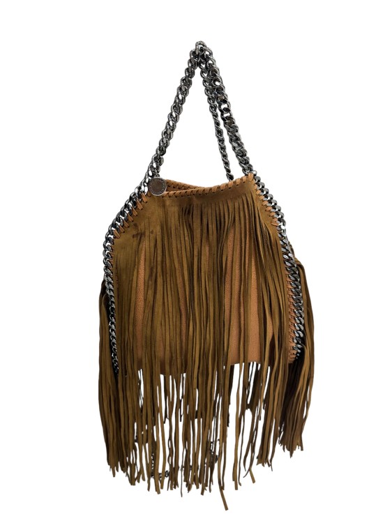 Falabella 3 Chain Fringed Small by Stella Mccartney in Brown color