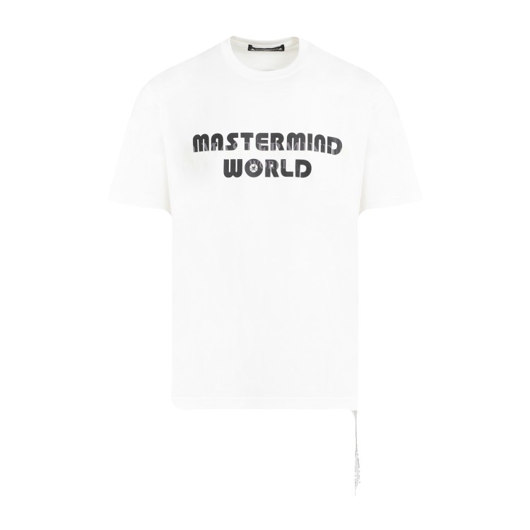 Shop Mastermind World Aurora White Cotton T-shirt