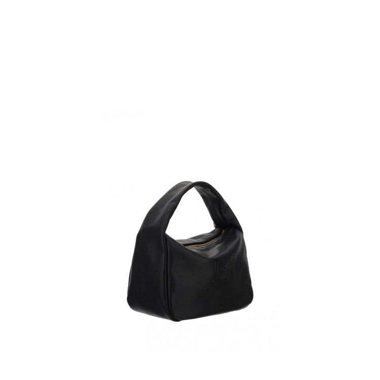 Shop Dsquared2 Black Leather Logo Handbag