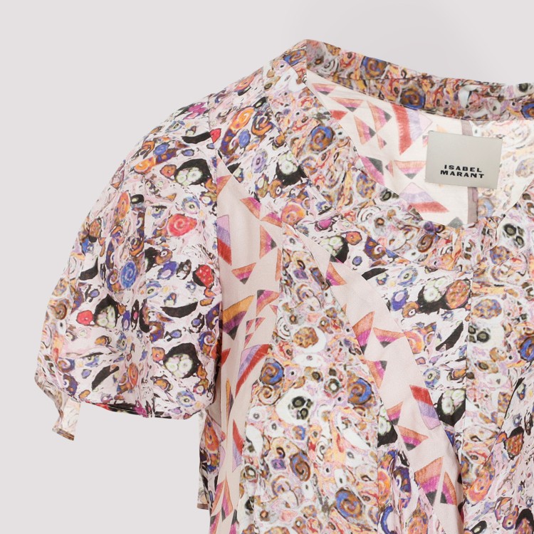 Shop Isabel Marant Lamalia Ecru Viscose Shirt In Multicolor