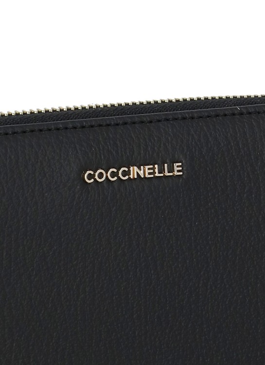 Shop Coccinelle Metallic Soft Wallet In Black