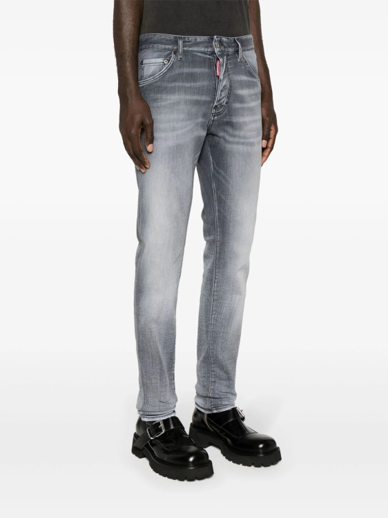 Shop Dsquared2 Cool Guy Distressed Skinny Denim Jeans In Grey