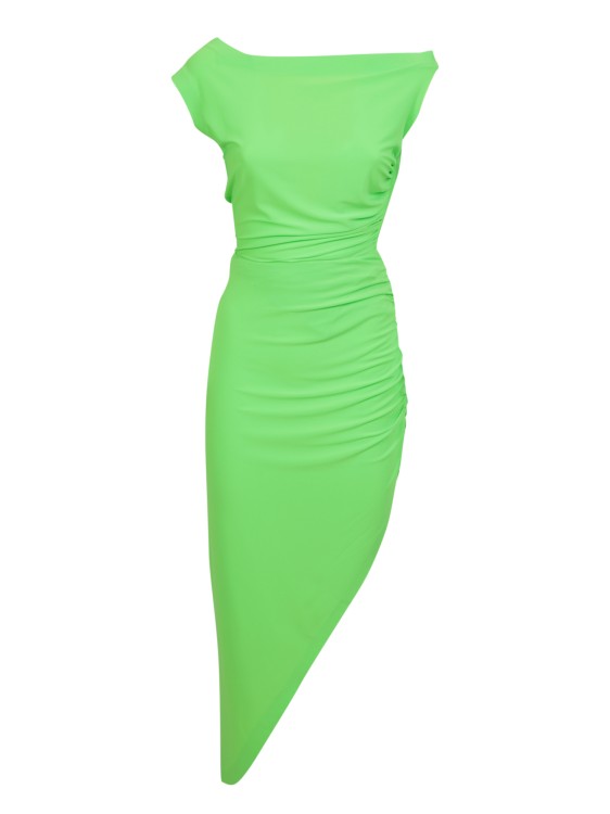 Shop Norma Kamali Drop Shoulder Dress In Green