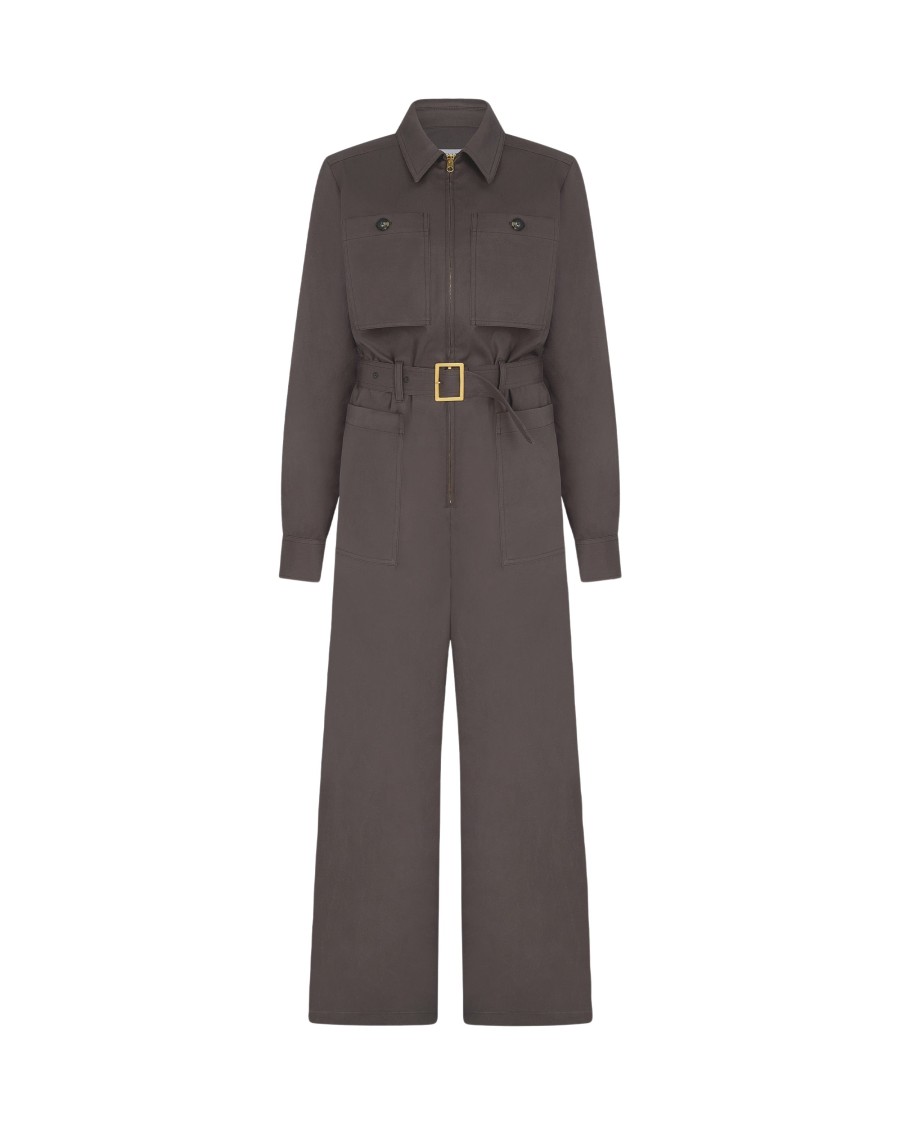 Shop Serena Bute Cargo Jumpsuit - Slate Grey