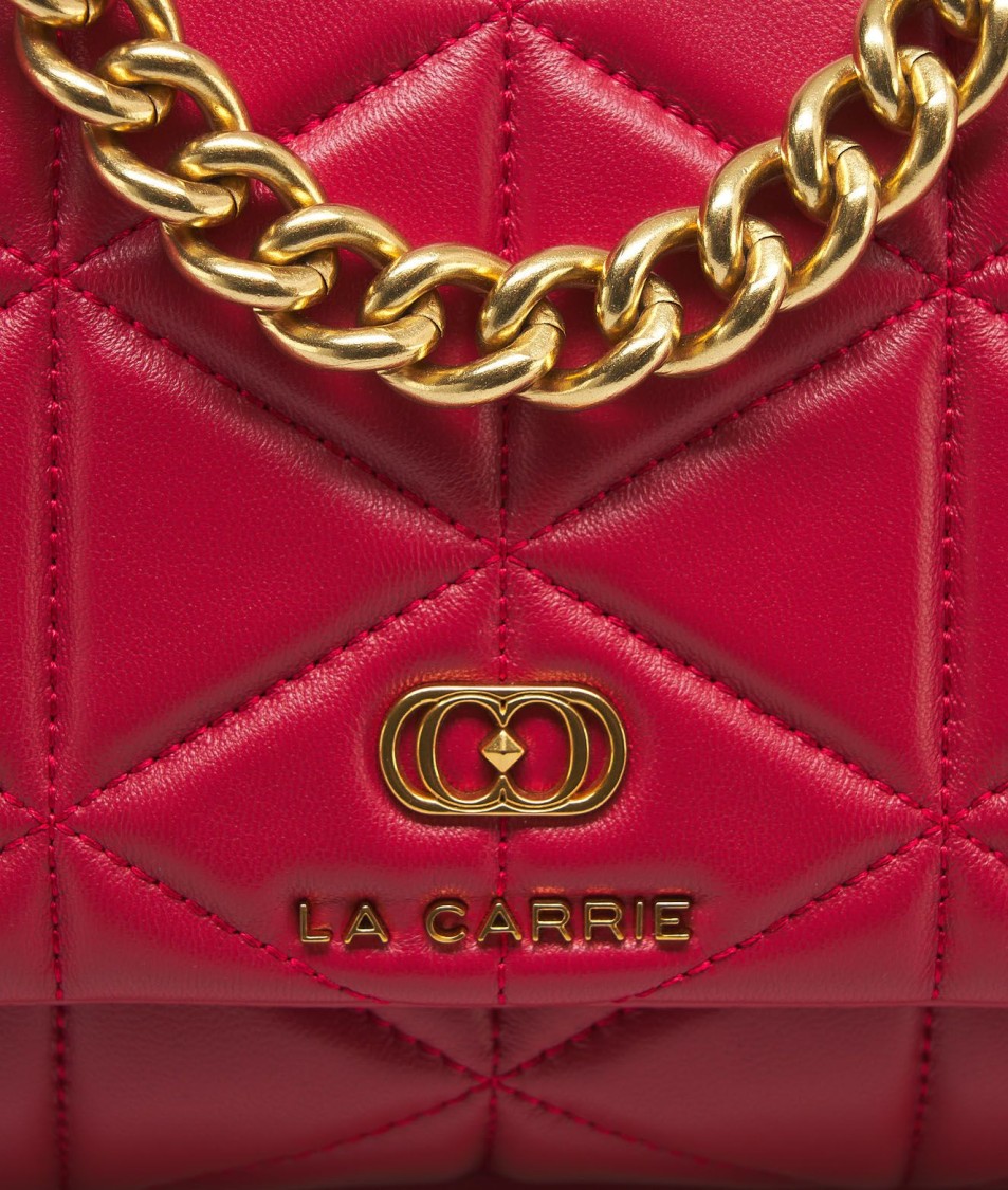 Shop La Carrie Red Leather Handbag "lea"